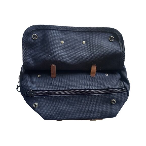 New Cardiff Kilgetty Roll Bag Cycling Bag Collection Black Canvas - Picture 4 of 6